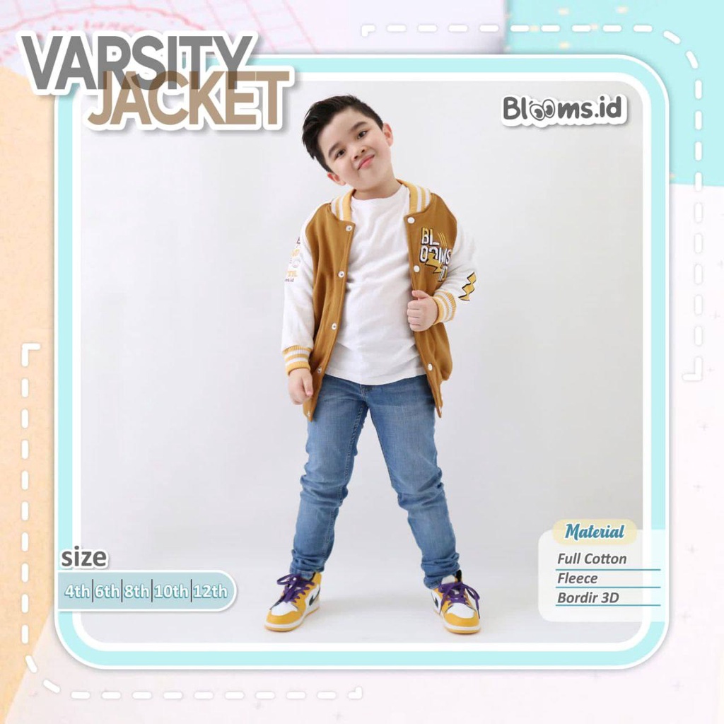 Jacket anak Varsity Batch 1 by Blooms.id