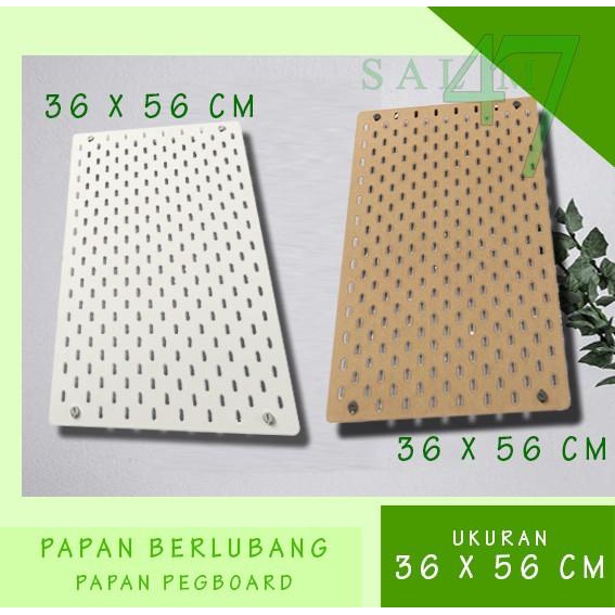 

Nov | Papan Berlubang / Papan Pegboard 36X56 Cm / Papan Dinding Aksesoris