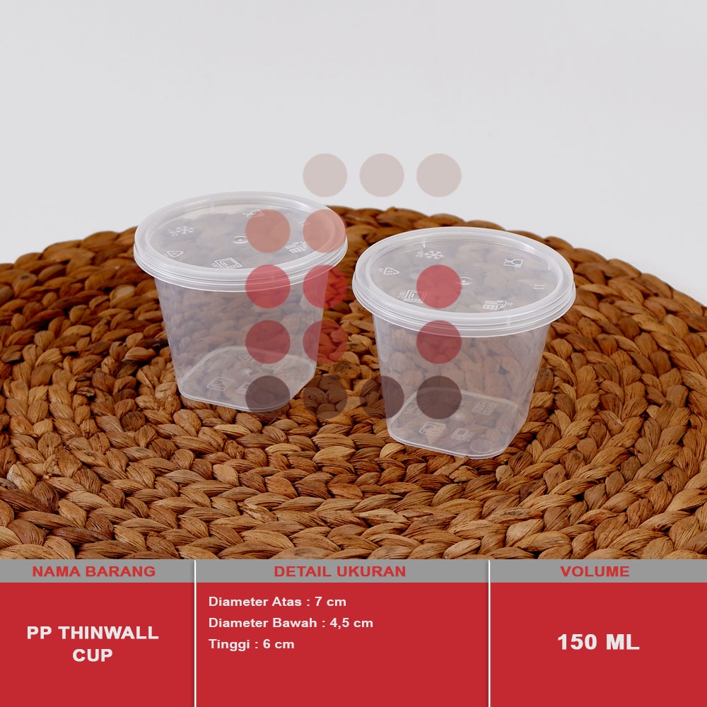 PP THINWALL ROUND / BULAT 150 ML isi 25 pcs