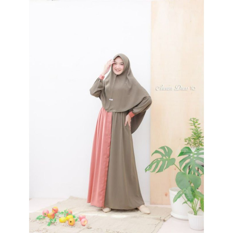 AREUM DRESS OLIVE NIGHT XXL || Gamis Syari Original by Etuzi