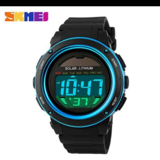 Jam tangan pria skemei power solar sport led led watch