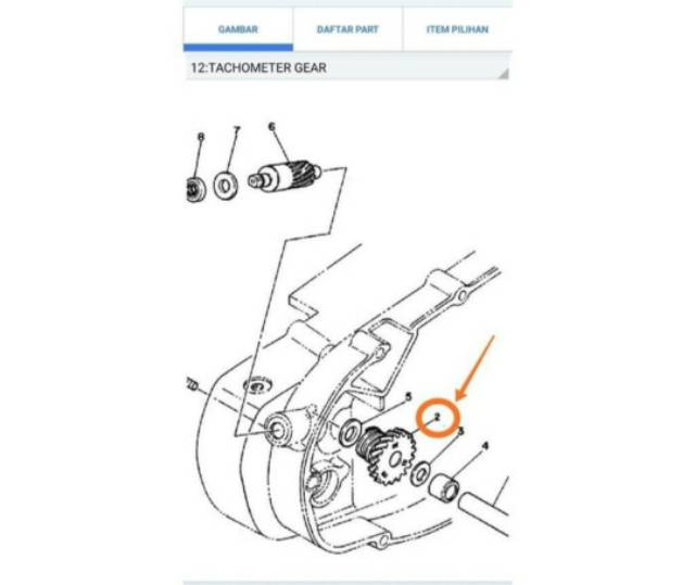 Gear RPM RX KING ASLI / GIGI RPM RX KING ASLI ORI YAMAHA 3KA E7831 00 dialihkan ke PN 443-17831-02