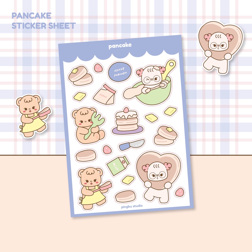 

pingbu studio - pancake deco sticker sheet