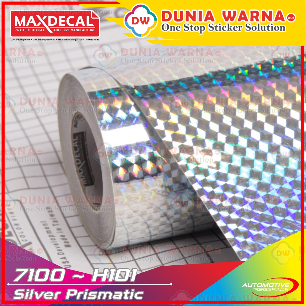 

[Per Meter] MAXDECAL 7100 Hologram Lebar 60 cm Bahan Cutting Variasi Unik Decal Huruf Logo Bling