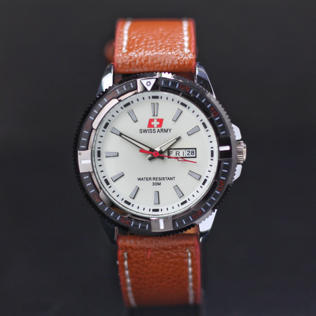 JAM TANGAN PRIA SA 3085 KULIT TERBARU BG1006