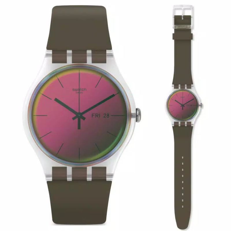 JAM TANGAN (UNISEX)SWATCH SUOK714-POLARMY-HIJAU ORIGINAL