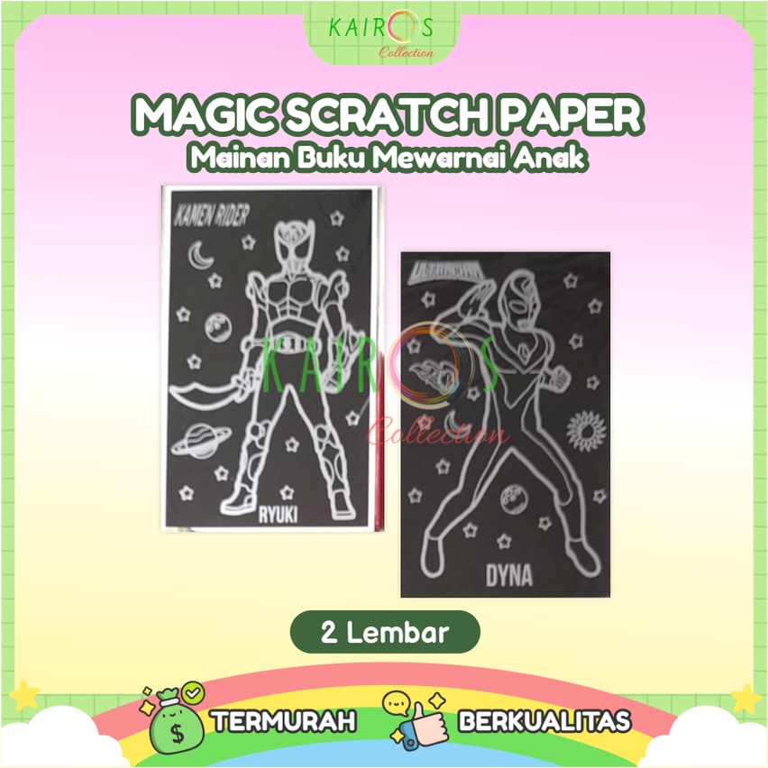 Magic Scratch Paper Kertas Mainan Anak Mewarna