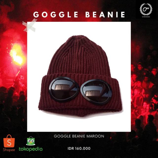 Goggle Beanie Outfirm Indonesia (Maroon)