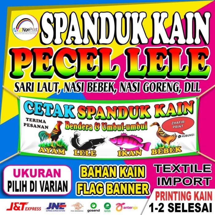 Spanduk Kain Warung Pecel Lele | Sari Laut - Bahan Kain Flag Import