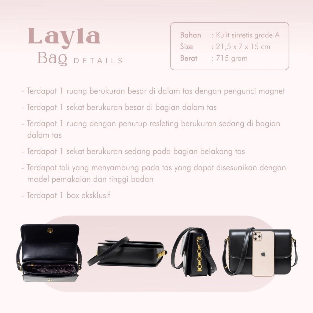 Jims Honey Layla Bag Tas Selempang Wanita Korea Fashion Import Sling Bag