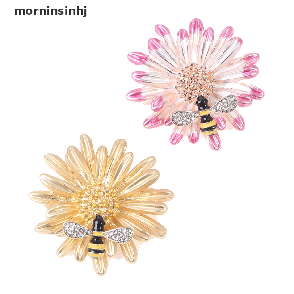 Mornin 1pc Bros Pin Bentuk Bunga Mataharilebah Daisy Untuk Aksesoris Fashion Wanita