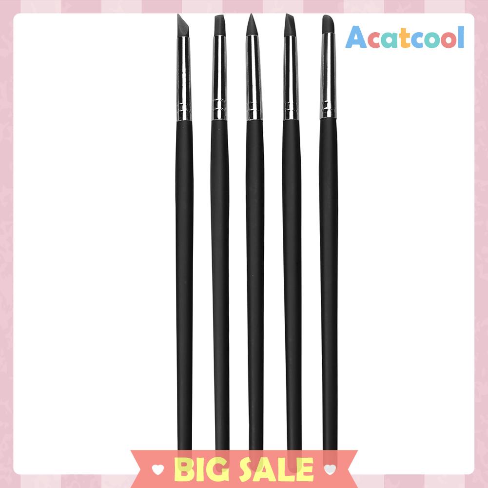 5pcs Pen Brush Untuk Mengukir Tanah Liat / Polymer Clay / Keramik