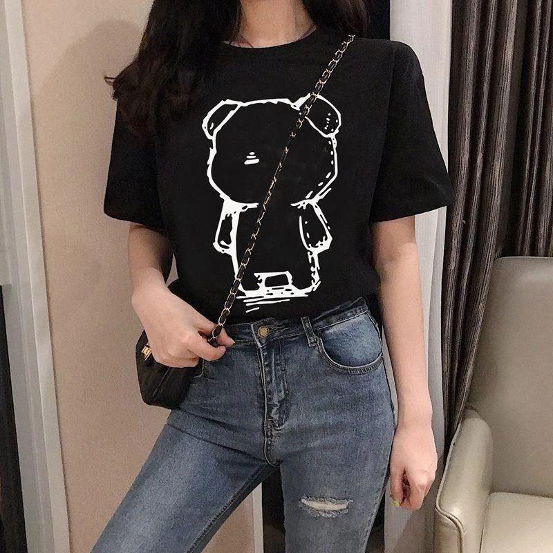 KAOS OVERSIZE WANITA | KAOS OVERSIZE KOREA BEAR FIT XL