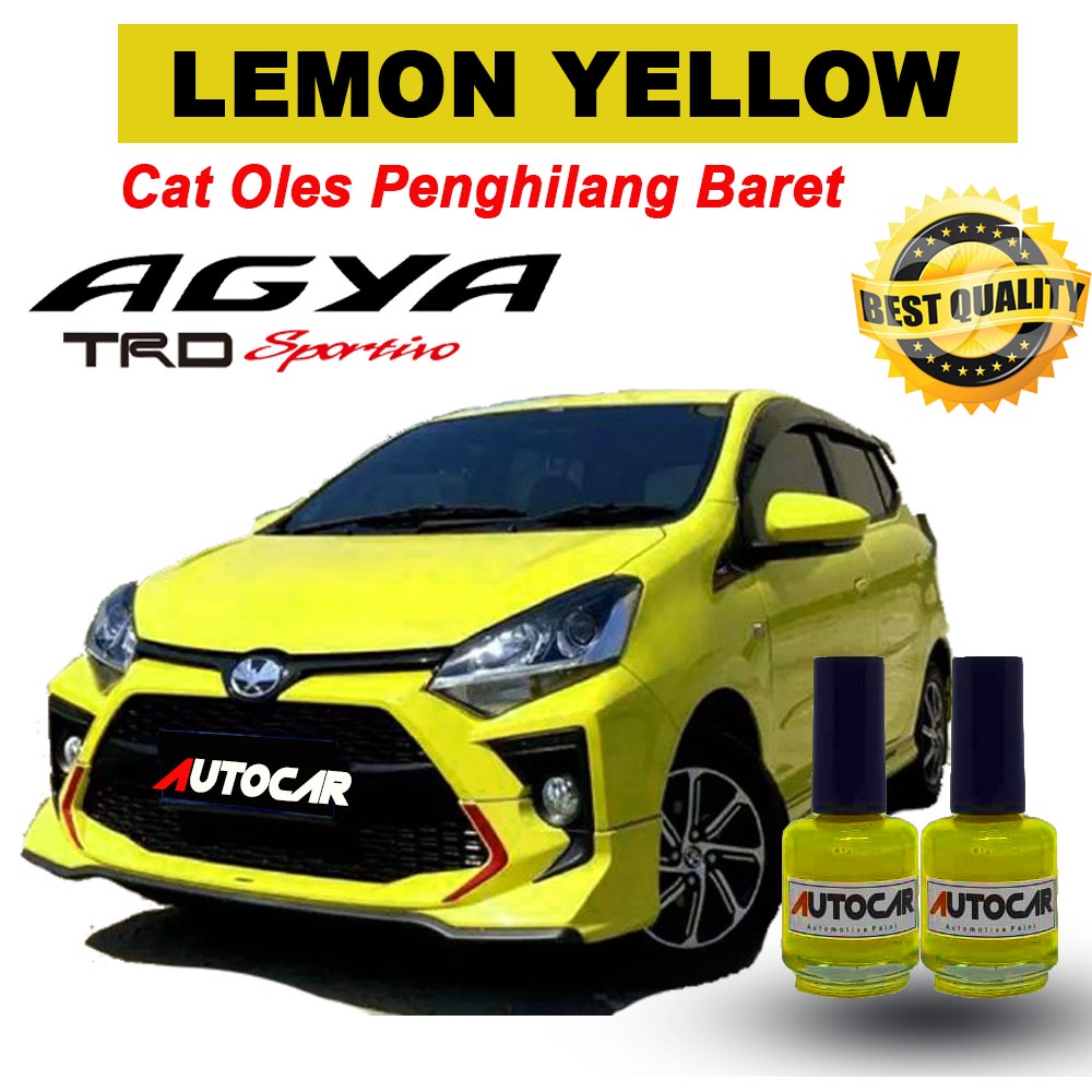 Agya Kuning Lemon - Cat oles Agya Kuning Lemon - Agya TRD Sportivo kuning - Penghilang Baret - Cat A