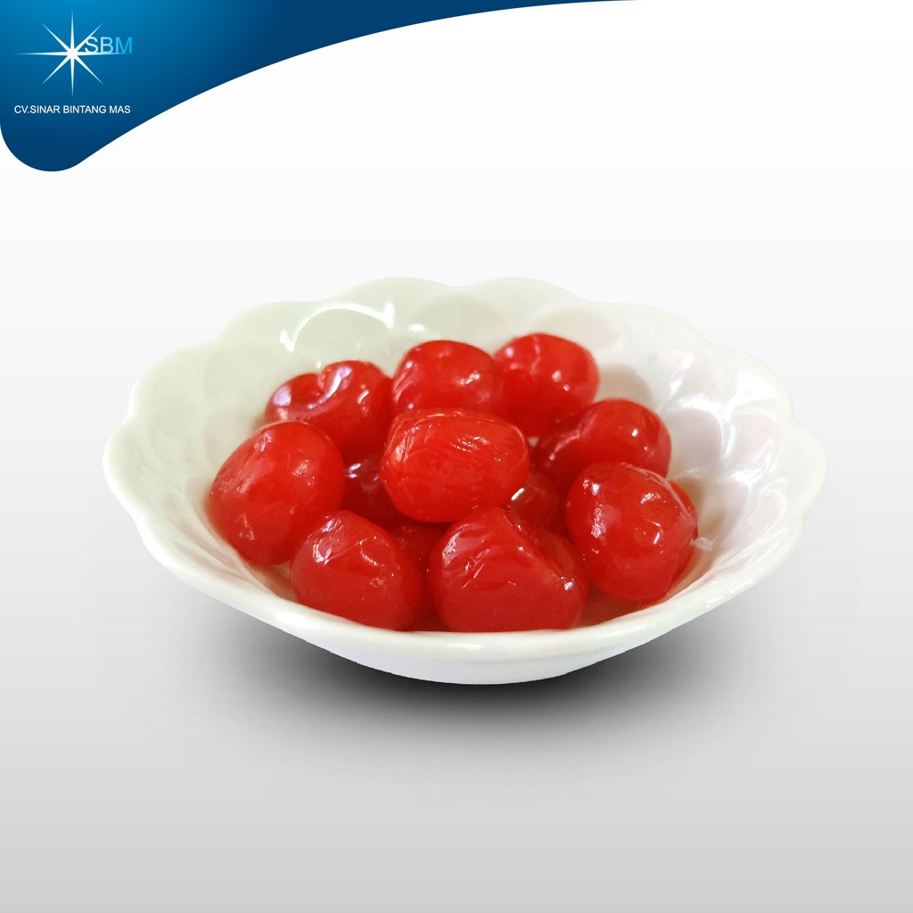 PROMO Ceri Merah Maraschino tanpa tangkai cherries hiasan Kue Cherry 5 kg