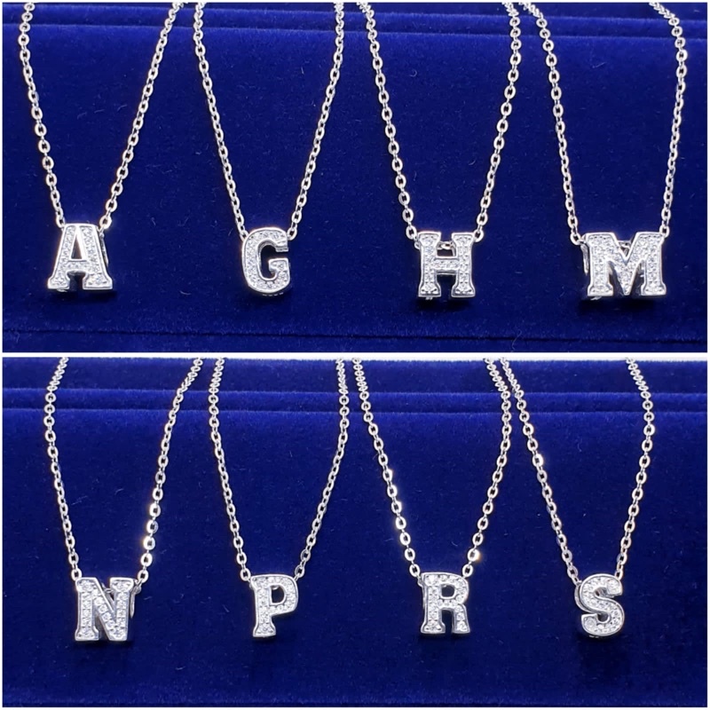 Kalung huruf kalung inisial kalung Nagita perak 925 kalung nama perak 925