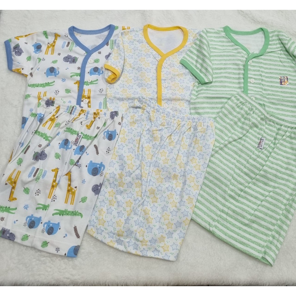 Setelan Kancing depan SML Boy &amp; Girl (3pcs)