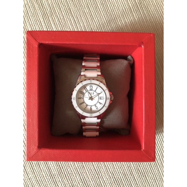 Elle watch white ceramic