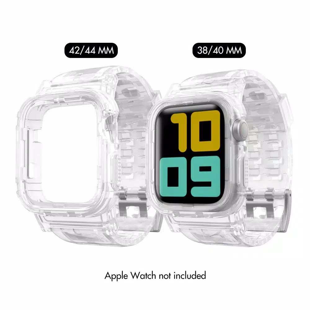 Strap Case APPLE WATCH 38mm 42mm 40mm 44mm 41mm 45mm Tali silicone Transparan