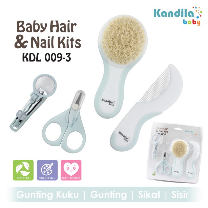 KANDILA BABY Hair Comb Brush Nail Clipper Set Newborn Grooming Kits