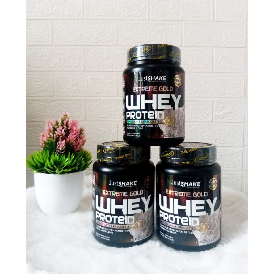 WHEY EXTREME GOLD PROTEIN /SUSU PEMBENTUK OTOT PRIA DAN WANITA (265gr)