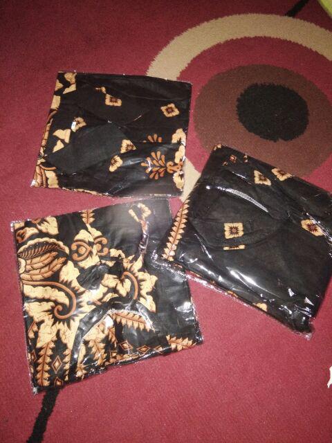 Baju Batik Couple Gamis Batik Keluarga Modern Motif Sogan Candi Terbaru