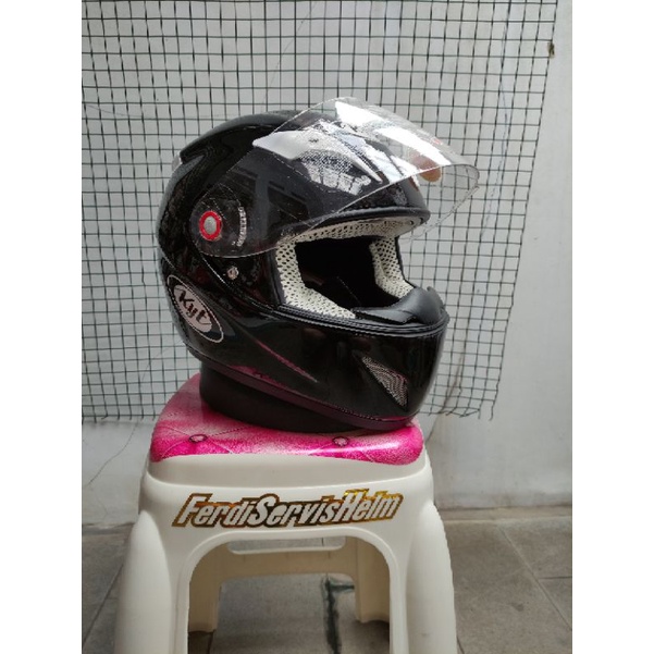 KYT C4 TECH BLACK SOLID FIBER COMPOSITE RACE HELMET