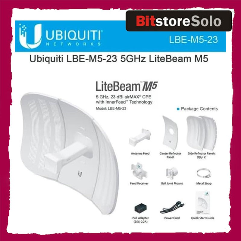 Ubiquiti LiteBeam M5 5GHz 23dBi LBE-M5-23 | Shopee Indonesia