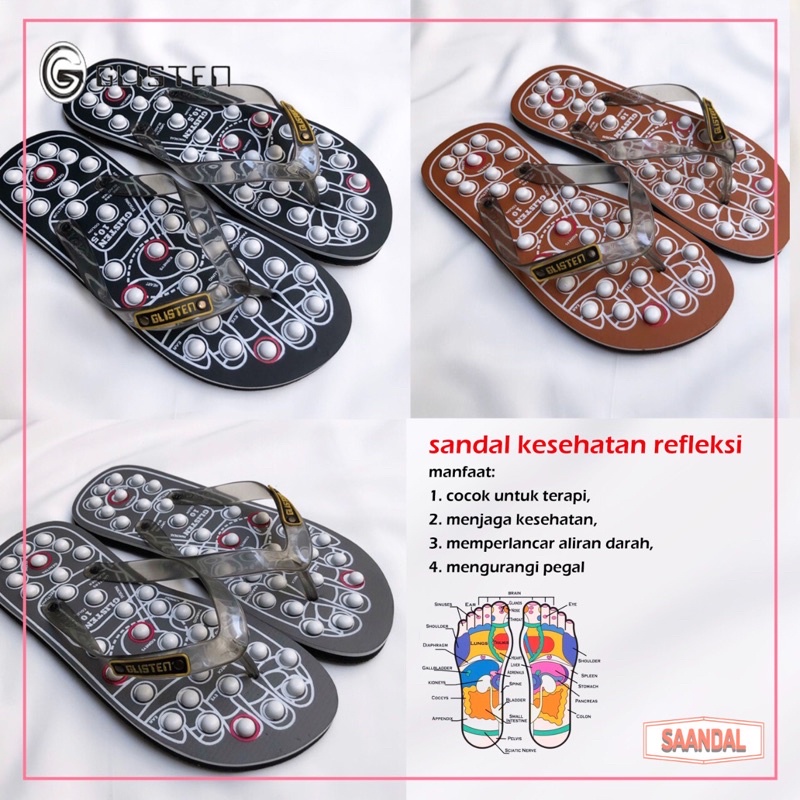 Sandal Kesehatan Refleksi Pria Glisten Swiss (Bisa Eceran)