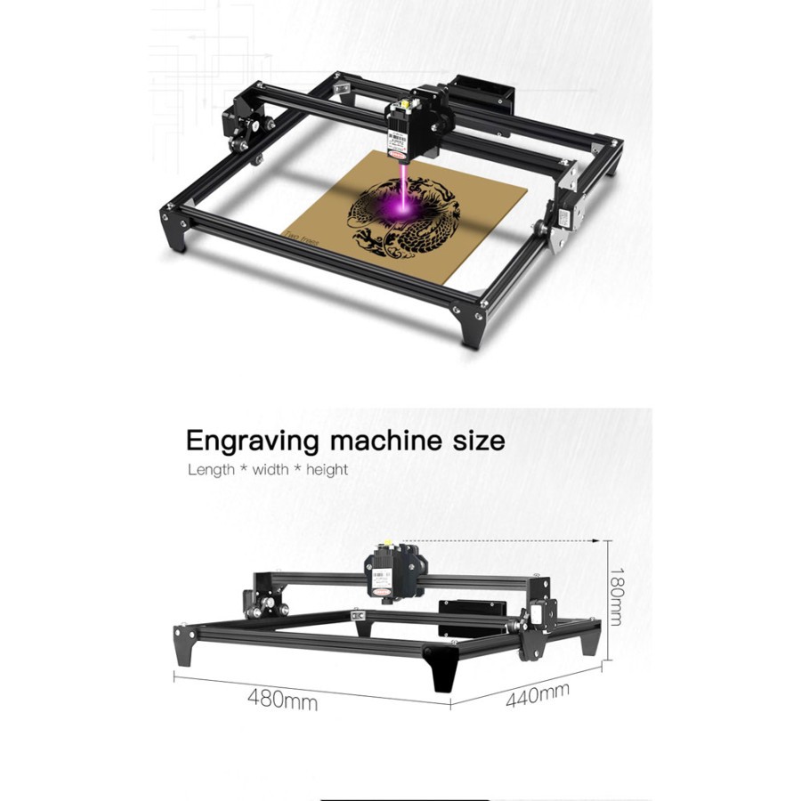 CNC Ukir Kayu Laser Engrave Engraving Kit DIY 2 Axis With Laser 2500mW