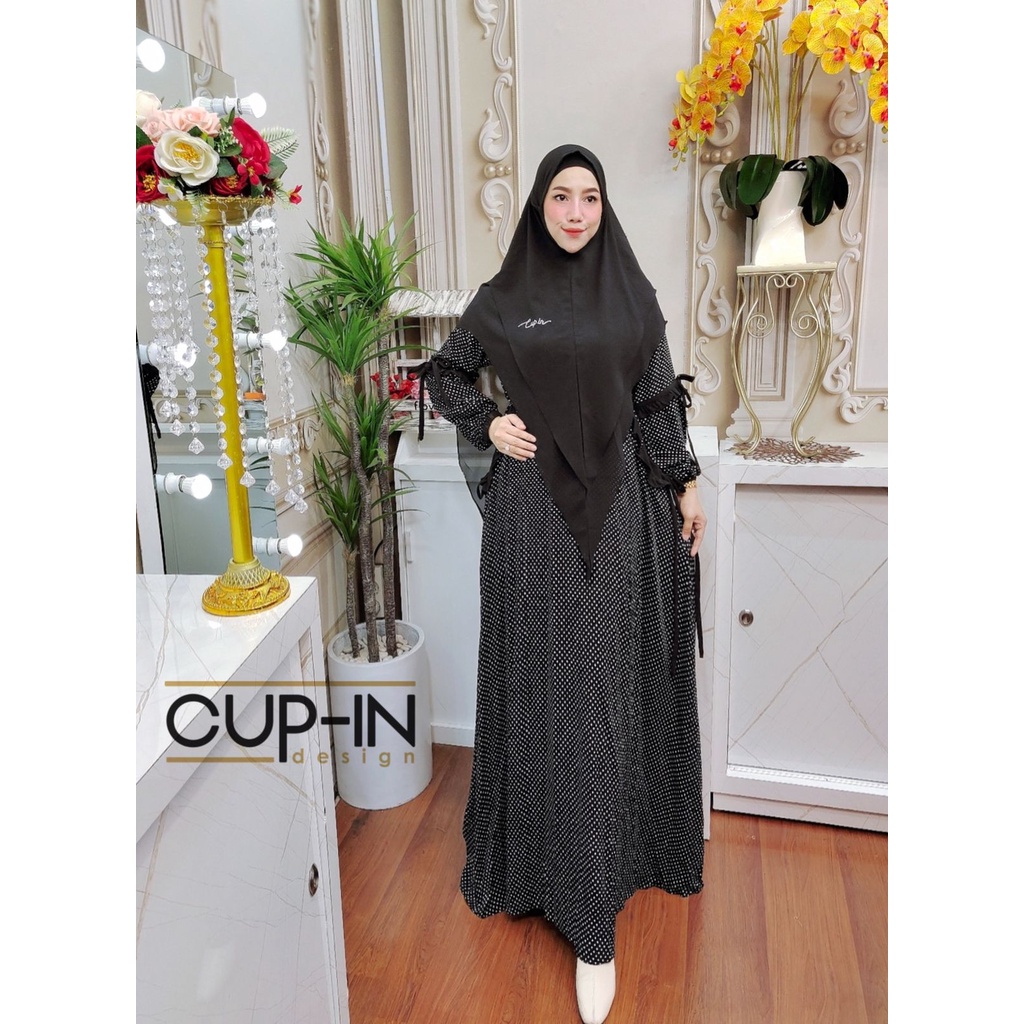 Homey Kerut Polka By Cup In Design ORI ORIGINAL SYAR'I Kekinian Bestseller Best Seller Terlaris Term