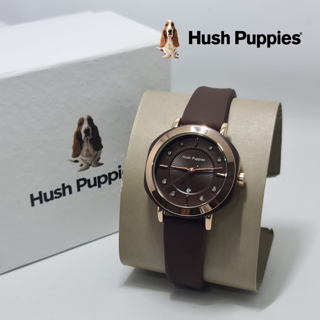 BEST SELLER JAM TANGAN WANITA HUSH PUPPIES R90 TALI RUBBER TANGGAL AKTIF DM 3.4CM FREE BOX BATERAI CADANGAN || JAM TANGAN FASHION WANITA JAM TANGAN CEWEK MURAH HP