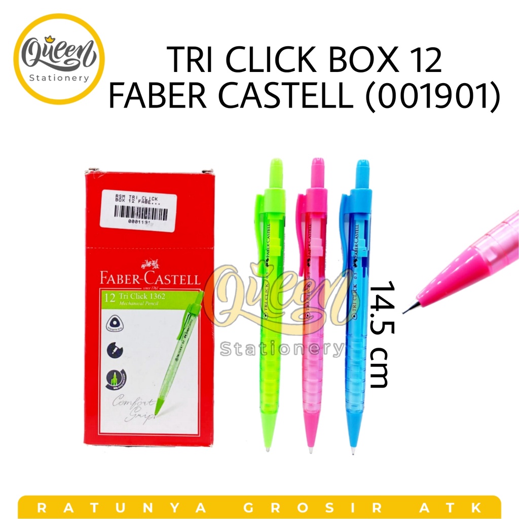 

1 PCS PENSIL TRI CLICK BOX 12 FABER CASTELL / PENSIL CETIKAN / MECHANICAL PENCIL (001901)