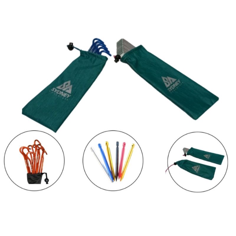 kantong pasak tenda / tempat pasak / wadah frame / tas frame tenda fiber alloy