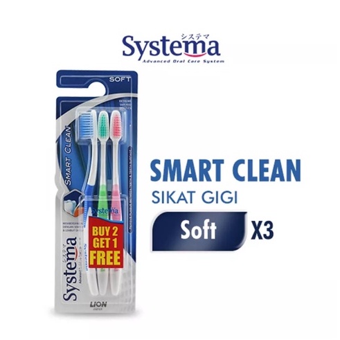 Systema Sikat Gigi Smart Clean 3pcs