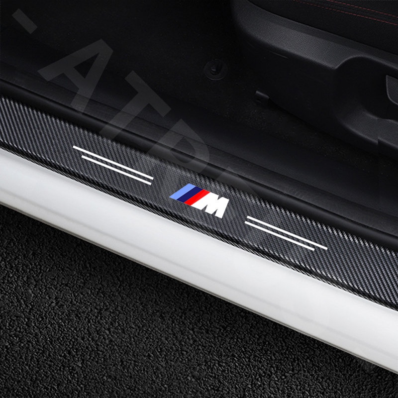 Bmw M 9Pcs Stiker Pintu Mobil Carbon Fiber Sill Protection Auto Tahan Gores Anti Slip Untuk F10 F30 E39 E60 X1 E84 F48 E36 E46 E30 E90 F25 X3 E83 X5 F15