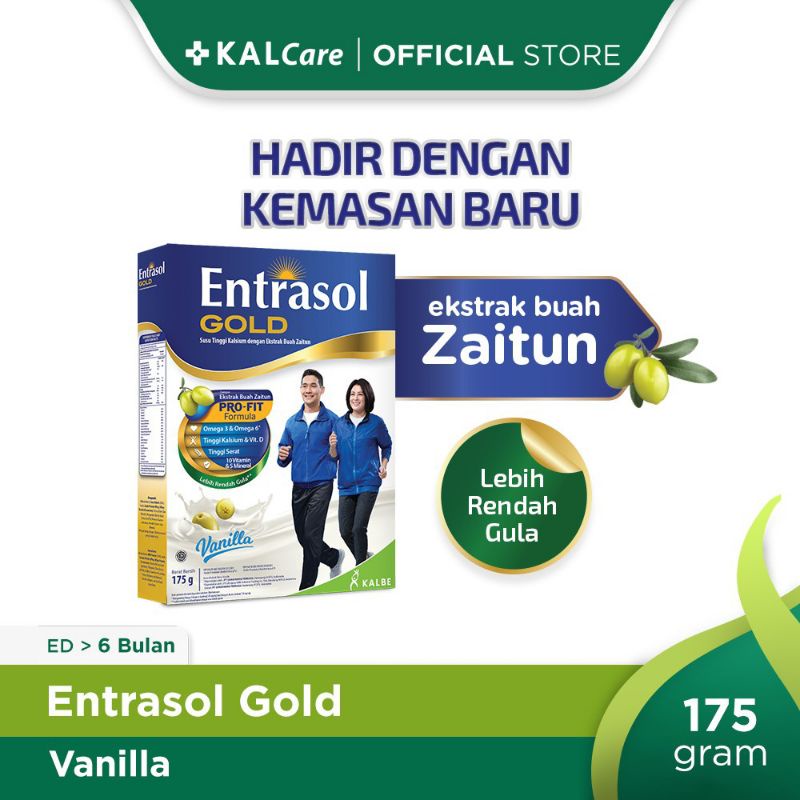 

Susu Kalsium Entrasol Gold 170gr Rasa Vanilla