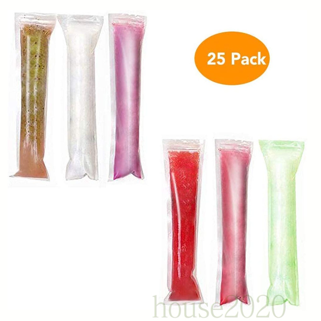 [house2020]20pcs PE Ice Pop Pounch Diy Disposable Ice Cream Mold Bag Sealed Freezer Tube Stick Pocket