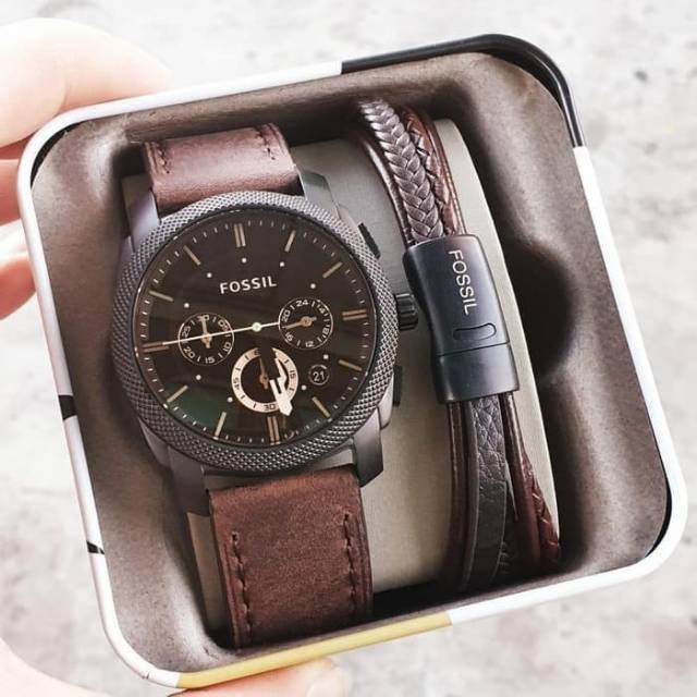 Jam Tangan Pria Merek Grend Fossil FS 4656 Original Paket Paket Lengkap Box