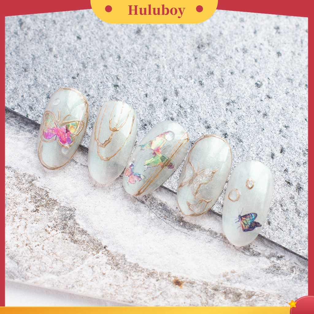 Huluboy Huluboy♡ Stiker Kuku Motif Butterfly Tahan Air Untuk Nail Art