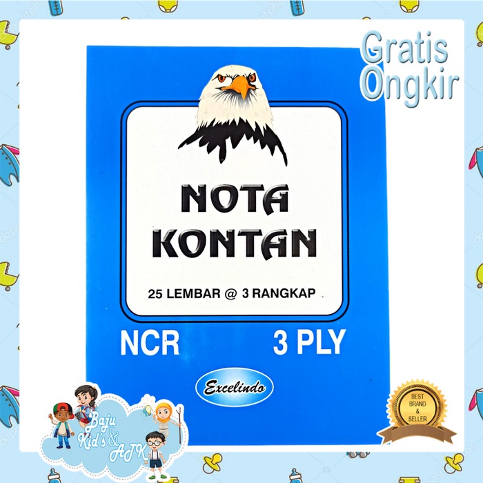 

(BISA COD) Buku Bon Nota Kontan 3 ply / Rangkap 3 Besar Excelindo (10 buku)