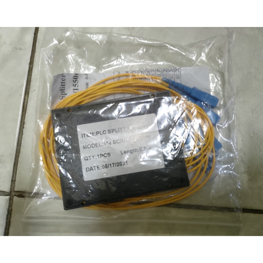 Passive Splitter Modular 1:4 Fiberoptic SC UPC Fiber Optic Pasif Splitter 1:4  FTTH FO