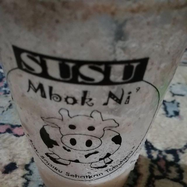 Sablon Gelas Cup Plastik + Tutup Cembung 22oz Ketebalan 10gr