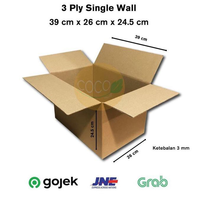 

Kardus Karton Box Packing Polos Ukuran 39X26X24,5 Cm