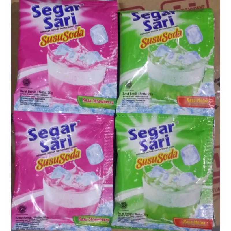 

Segar sari susu soda 20 gr isi 10 sachet