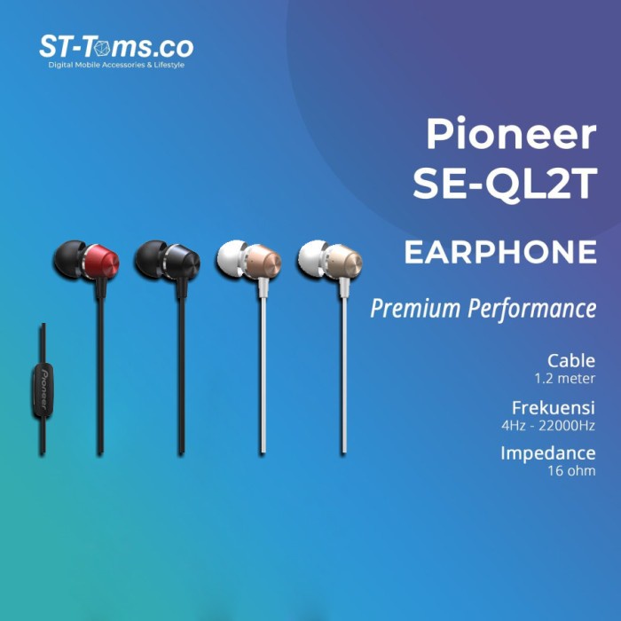 PIONEER SE-QL2T / SE QL2T IN-EAR EARPHONES