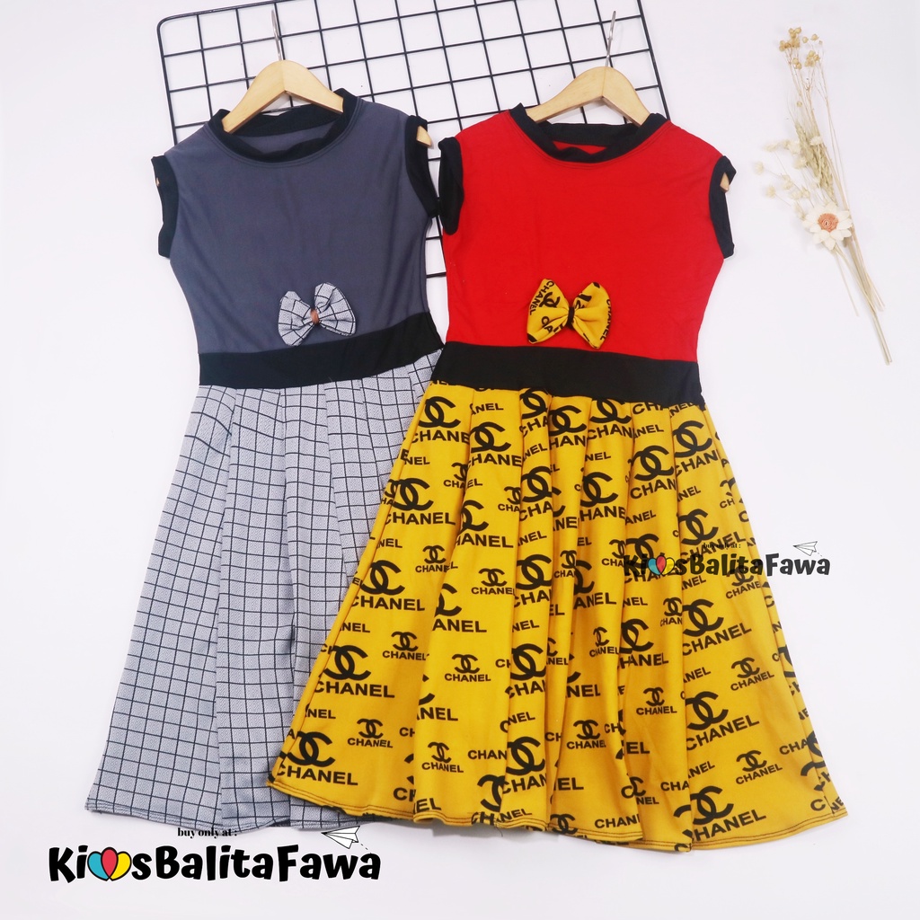 Dress Lala Uk 8-9 Th / Dress Anak Perempuan Baju Cewek Yukensi Dres Batik Murah Casual Pesta Adem