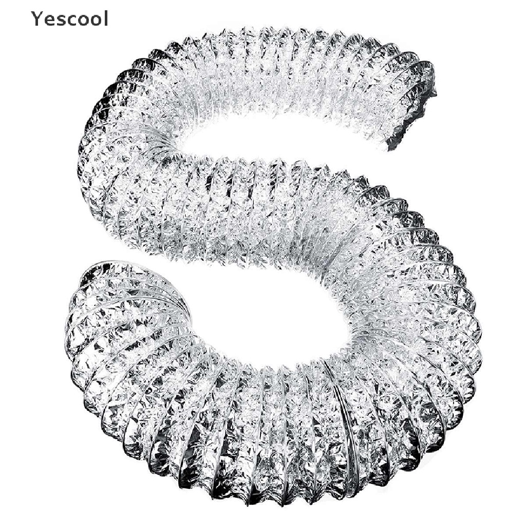 Yescool Pipa Ventilasi Udara Bahan Aluminum Ukuran 4 &quot;/ 1.5M Flexible