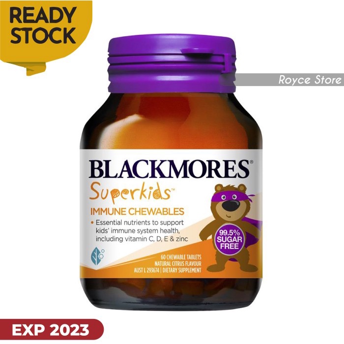 Anak-Vitamin- Blackmores Superkids Immune Chewables - 60 Tabs -Vitamin-Anak 750 Vitamin-