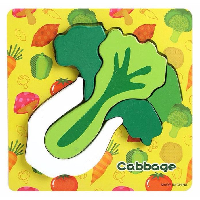 Puzzle Kayu 3D Cabbage